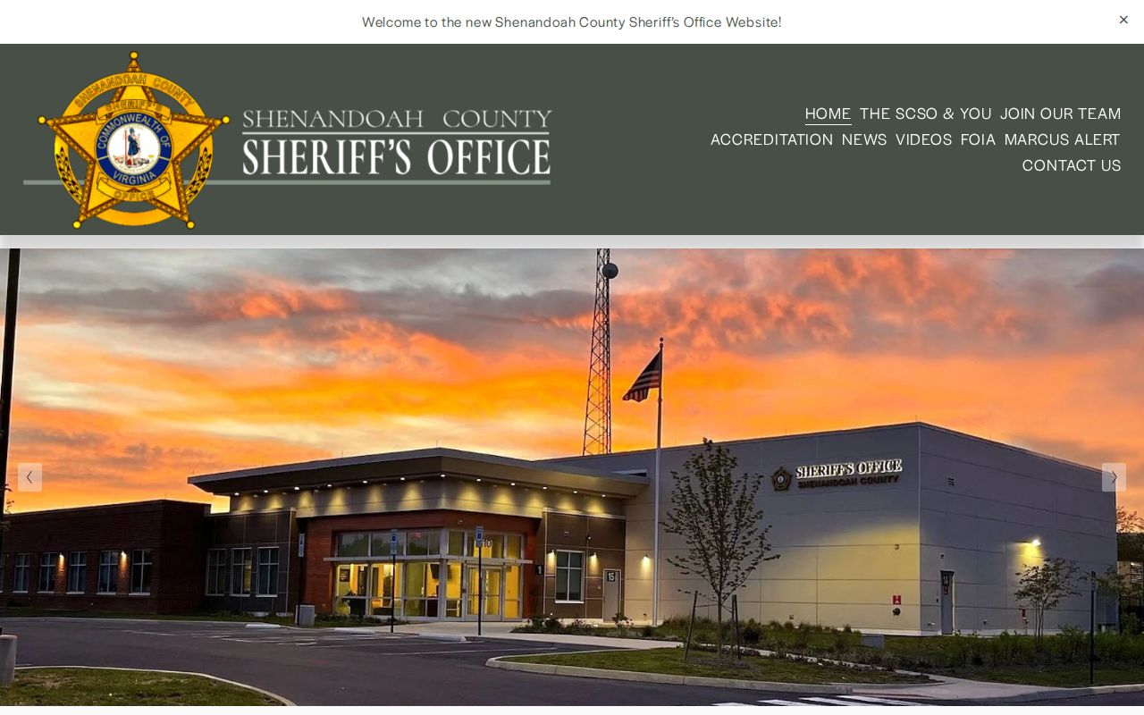 Shenandoah County Sheriff contact page for warrant service questions