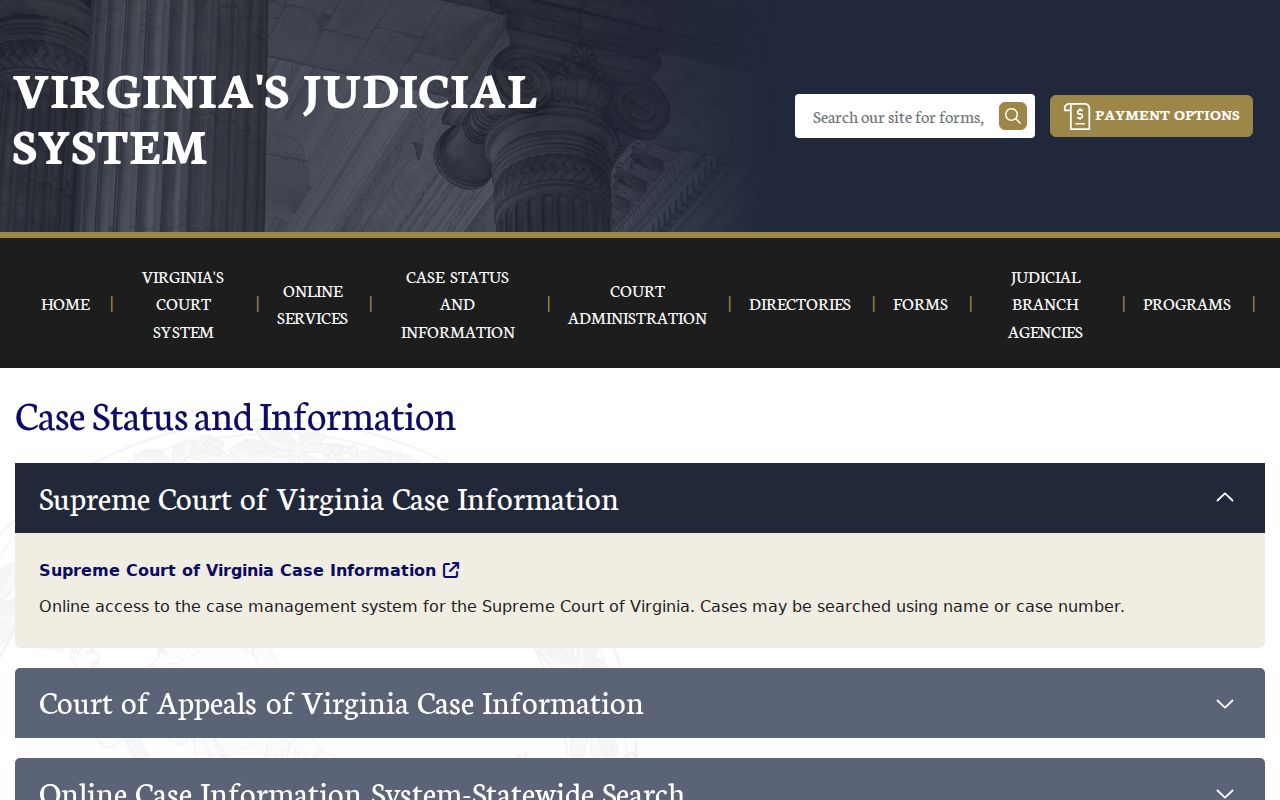 Shenandoah County warrant search information from Virginia Courts